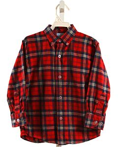 BELLA BLISS  RED FLANNEL PLAID  DRESS SHIRT
