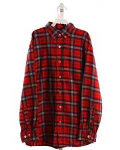 BELLA BLISS  RED FLANNEL PLAID  DRESS SHIRT