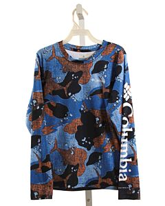 COLUMBIA  BLUE    KNIT LS SHIRT