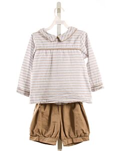 THE OAKS APPAREL   BROWN  STRIPED  2-PIECE OUTFIT