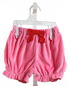 THE BEAUFORT BONNET COMPANY  HOT PINK VELVET   SHORTS WITH BOW