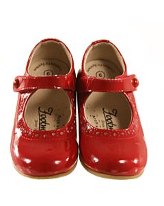 FOOTMATES RED MARY JANES *THIS ITEM IS GENTLY USED WITH MINOR SIGNS OF WEAR (MINOR SCUFFING AND MINOR WEAR ON HEEL) *VGU SIZE TODDLER 9