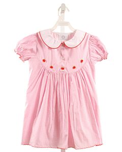 THE PROPER PEONY  PINK  GINGHAM EMBROIDERED DRESS