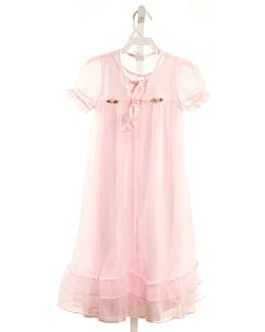LAURA DARE  LT PINK TULLE FLORAL EMBROIDERED LOUNGEWEAR