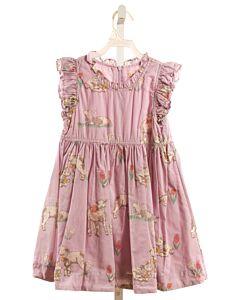 PINK CHICKEN  LAVENDER  FLORAL  DRESS