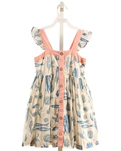 PINK CHICKEN  BLUE  PRINT  DRESS