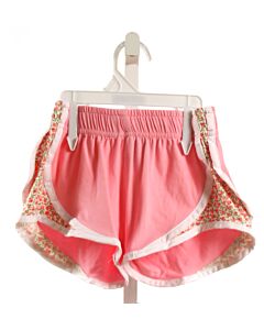 W COLOR WORKS  PINK KNIT FLORAL  SHORTS
