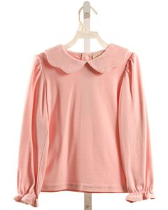 THE BEAUFORT BONNET COMPANY  PINK    KNIT LS SHIRT WITH PICOT STITCHING