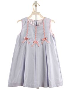 THE PROPER PEONY  LT BLUE PIQUE   DRESS WITH RIC RAC