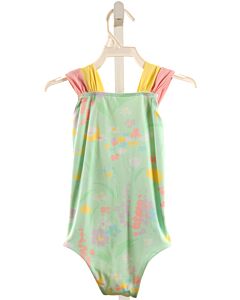 THE BEAUFORT BONNET COMPANY  MINT  FLORAL  1-PIECE SWIMSUIT