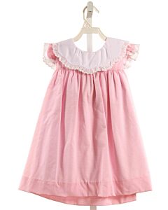 THE BEAUFORT BONNET COMPANY  PINK  GINGHAM  DRESS WITH EYELET TRIM
