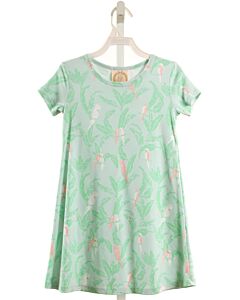 THE BEAUFORT BONNET COMPANY  GREEN   PRINTED DESIGN KNIT DRESS