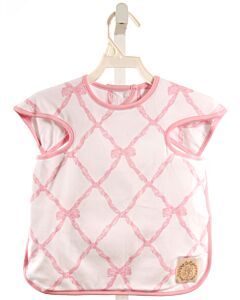 THE BEAUFORT BONNET COMPANY  PINK   PRINTED DESIGN BIB