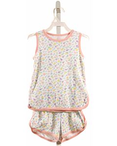 JAMES & LOTTIE  PINK KNIT FLORAL PRINTED DESIGN 2-PIECE OUTFIT