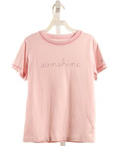 THE BEAUFORT BONNET COMPANY  LT PINK   EMBROIDERED T-SHIRT
