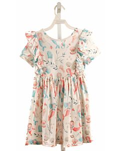 MILA & ROSE  MULTI-COLOR    KNIT DRESS WITH RUFFLE