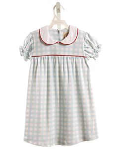 THE BEAUFORT BONNET COMPANY  LT BLUE  GINGHAM  KNIT DRESS