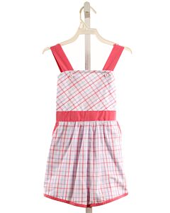 THE BEAUFORT BONNET COMPANY  HOT PINK  PLAID  ROMPER