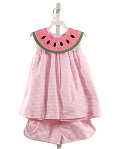 THE BEAUFORT BONNET COMPANY  PINK  GINGHAM  2-PIECE OUTFIT