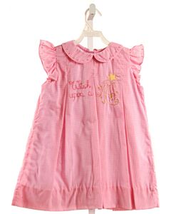 THE PROPER PEONY  PINK  GINGHAM EMBROIDERED DRESS