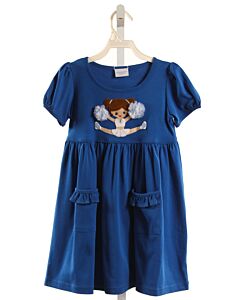 SQUIGGLES BLUE APPLIQUED KNIT DRESS