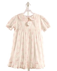 SAL & PIMENTA  PINK   PRINTED DESIGN LOUNGEWEAR WITH PICOT STITCHING