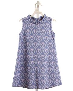 THE BEAUFORT BONNET COMPANY  LT BLUE   PRINTED DESIGN KNIT DRESS