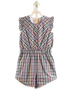 THE BEAUFORT BONNET COMPANY  BLUE  PLAID  ROMPER