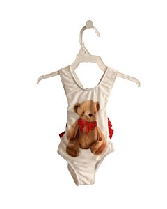 SAL & PIMENTA  WHITE   PRINTED DESIGN 1-PIECE SWIMSUIT WITH BOW