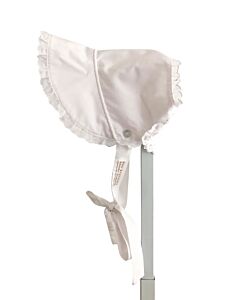 THE BEAUFORT BONNET COMPANY  WHITE    BONNET WITH EYELET TRIM
