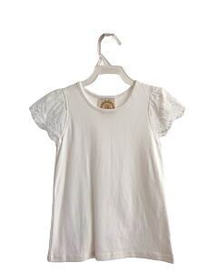 THE BEAUFORT BONNET COMPANY  WHITE    KNIT SS SHIRT WITH EYELET TRIM