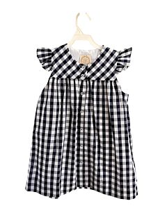 THE BEAUFORT BONNET COMPANY  NAVY  GINGHAM  DRESS WITH PICOT STITCHING