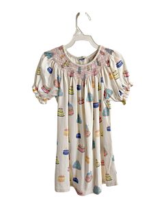 THE BEAUFORT BONNET COMPANY  MULTI-COLOR  PRINT SMOCKED KNIT DRESS