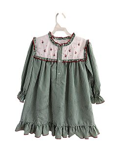 THE PROPER PEONY  GREEN  GINGHAM EMBROIDERED LOUNGEWEAR