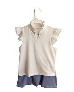 LILA + HAYES  WHITE    2-PIECE OUTFIT WITH RUFFLE