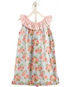 COTTON KIDS  PINK  FLORAL  DRESS WITH RUFFLE