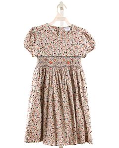 LULI & ME  NAVY  FLORAL SMOCKED DRESS