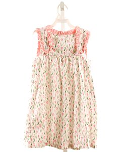 STITCHY FISH  PINK  FLORAL  DRESS WITH RUFFLE