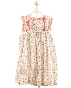 STITCHY FISH  PINK  FLORAL  DRESS WITH RUFFLE