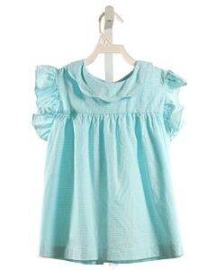 BELLA BLISS  AQUA  GINGHAM  SLEEVELESS SHIRT