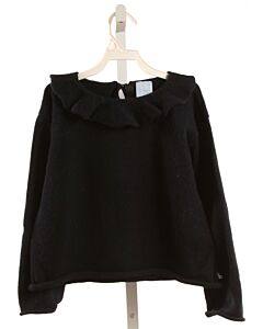 BELLA BLISS  NAVY    SWEATER WITH RUFFLE