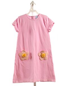 BELLA BLISS  PINK PIQUE FLORAL APPLIQUED KNIT DRESS