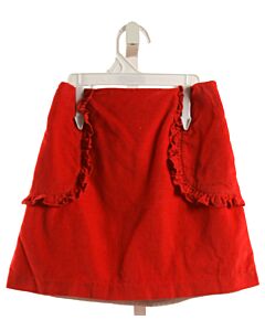 BELLA BLISS RED CORDUROY SKIRT WITH RUFFLE