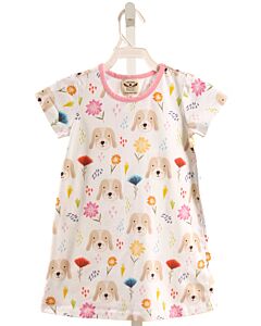 THE OAKS APPAREL   PINK   PRINTED DESIGN KNIT DRESS