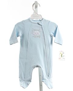 LITTLE ME  LT BLUE  APPLIQUED LAYETTE