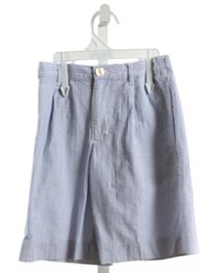 TALBOTS  BLUE SEERSUCKER STRIPED  SHORTS