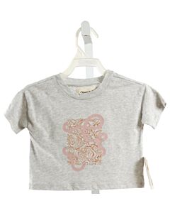 OPEN EDIT  GRAY  PRINT  T-SHIRT