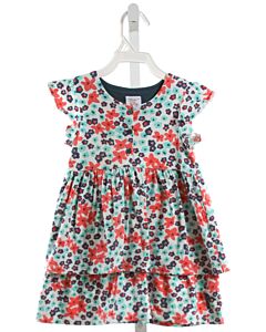 POLARN O. PYRET  MULTI-COLOR  FLORAL  KNIT DRESS