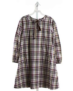 OLIVE JUICE  PURPLE  PLAID  DRESS