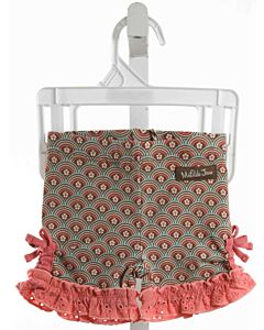 MATILDA JANE  BROWN  FLORAL  SHORTS WITH EYELET TRIM